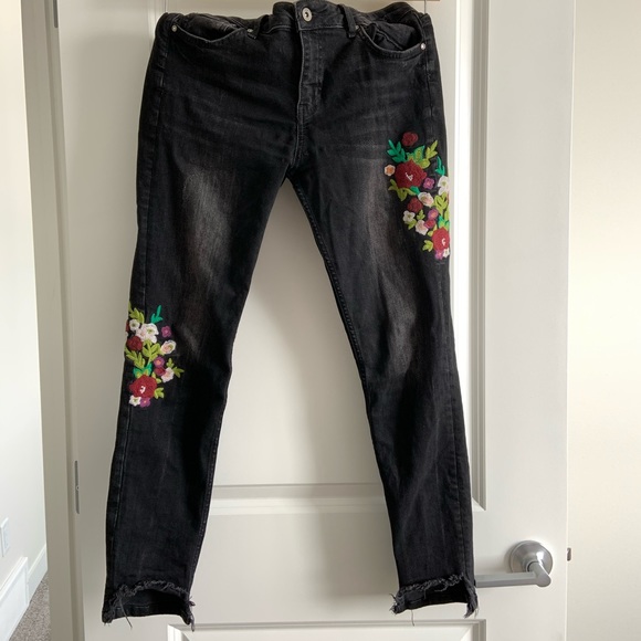 Embroidered Black Jeans - Picture 1 of 1